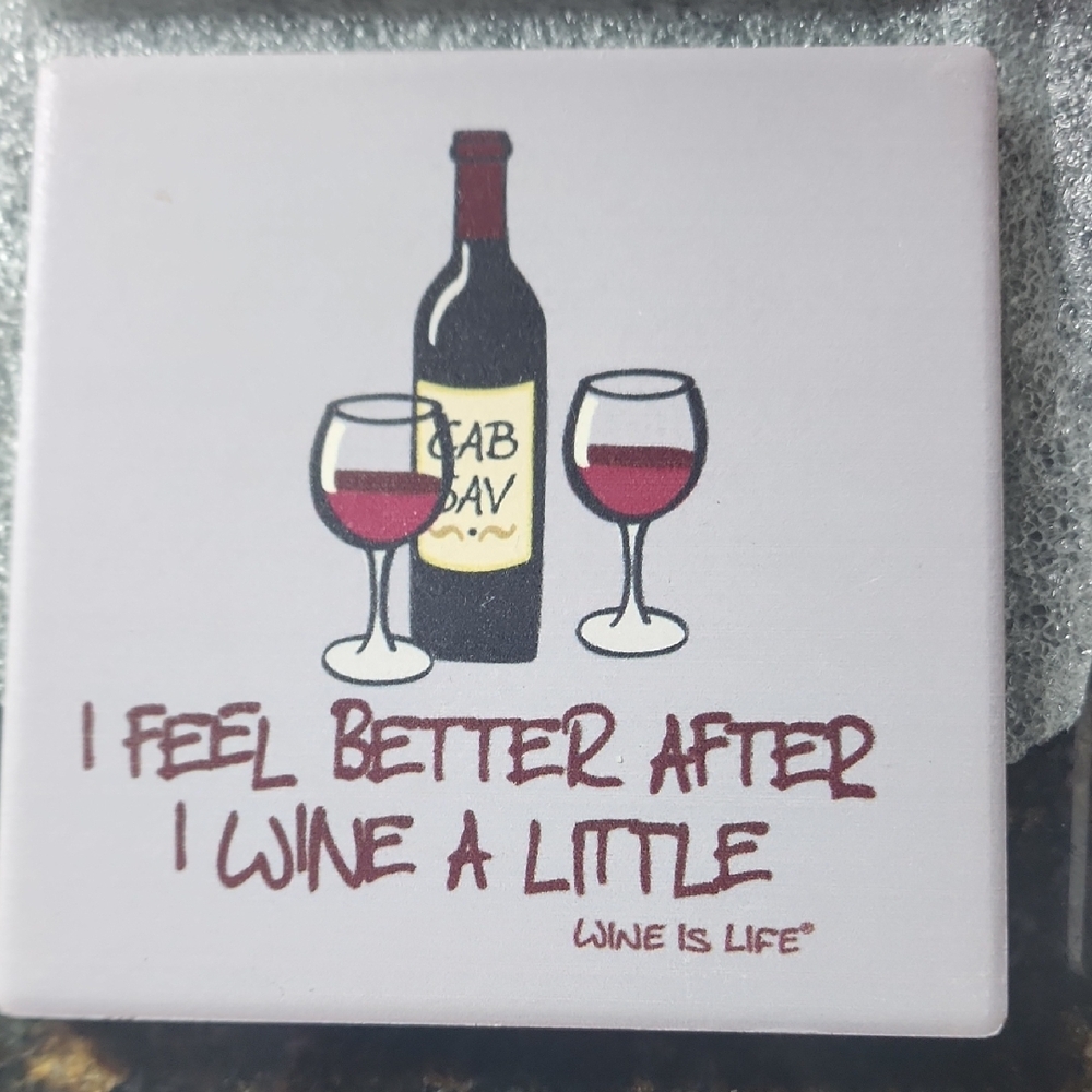 Wine-Themed Coasters – Set of 4 – Fun Girls’ Night Decor 🍷 - Picture 3 of 3